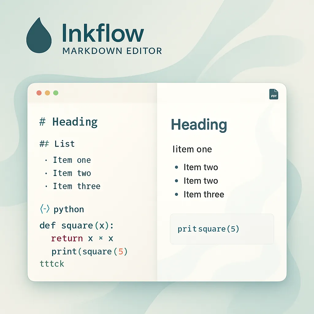 Inkflow Markdown Editor